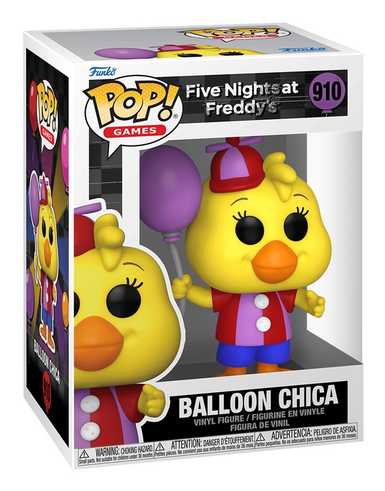 Funko Pop! Games: Five Nights At Freddy's - Balloon Chica The Chicken - Figura in Vinile da Collezione, Altezza 9,5 cm, Merchandising Ufficiale