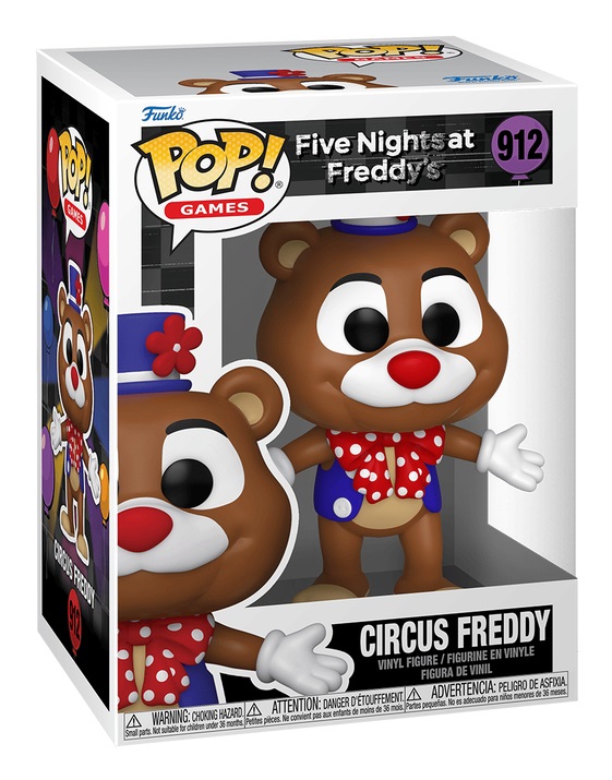 Funko Pop! Games: Five Nights At Freddy's (FNAF) SB - Circus Freddy Fazbear - Figura in Vinile da Collezione - Altezza 9,5 cm - Idea Regalo per Fan dei Video Games