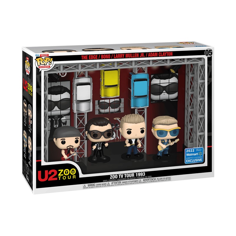 Funko Pop! Moments Deluxe - U2 - Zoo TV Tour (1993) - Figura in Vinile 9 cm - Special Edition