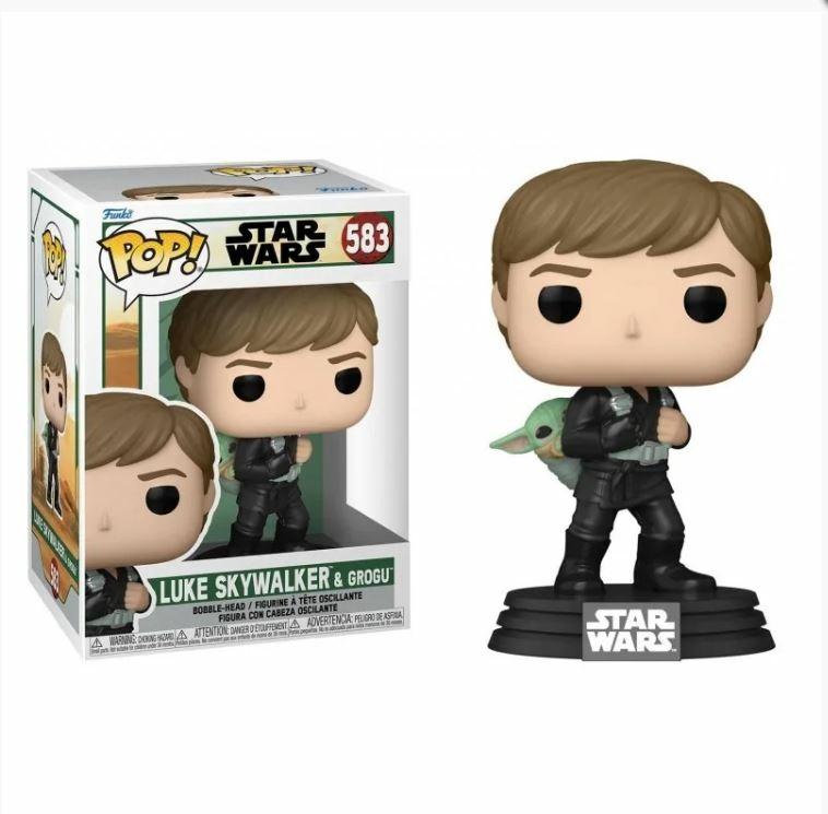 Funko Pop! Figure - Luke Skywalker e Grogu - 9 cm - PVC - Star Wars: The Book of Boba Fett