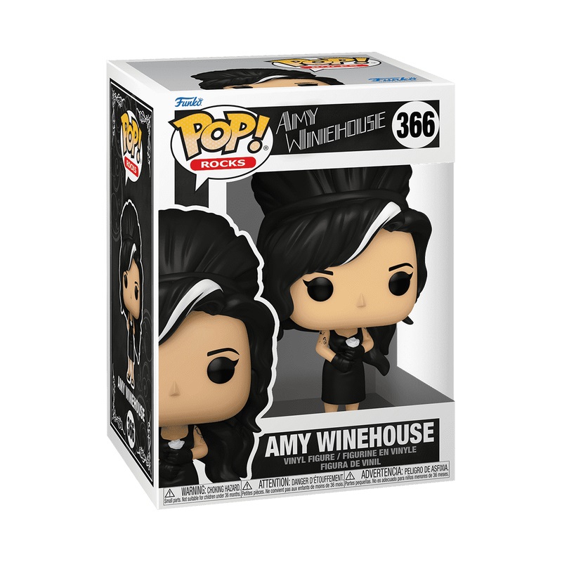 Funko Pop! Rocks: Amy Winehouse - Back to Black - Figura in PVC Collezionabile - Altezza 9 cm - Idea Regalo per Fan della Musica