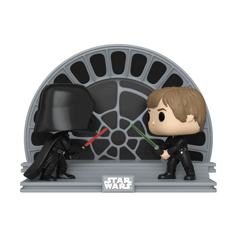 Funko Pop! Moment 70743 - Star Wars: Return of the Jedi 40th - Figura in Vinile Bobble-head di Luke Skywalker e Darth Vader - Altezza 9,5 cm - Oggetto da Collezione