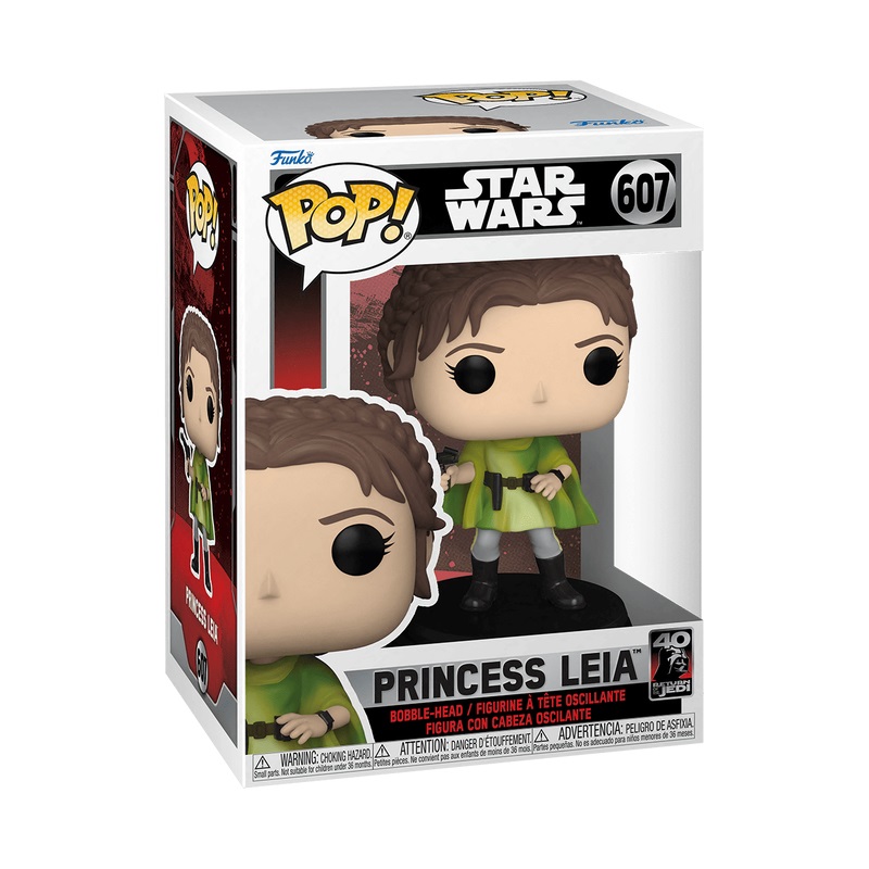 FUNKO POP! Star Wars Princess Leia - Personaggio in vinile da collezione 40° anniversario Il Ritorno dello Jedi - Altezza 9,5 cm