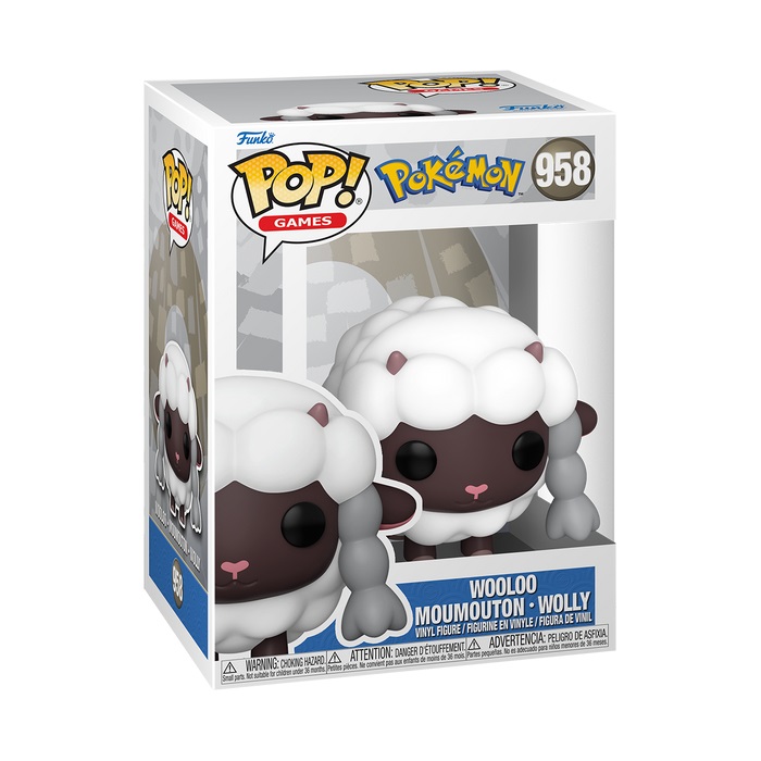 Funko Pop! Games: Wooloo - Figura in Vinile da Collezione - Altezza 9,5 cm - Merchandising Ufficiale Pokémon