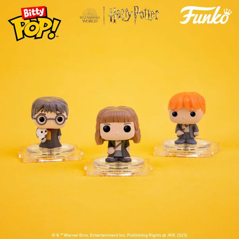 Funko Bitty Pop! 4 Pack - Harry Potter: Hermione Granger, Rubeus Hagrid, Ron Weasley e Mini Figura Misteriosa