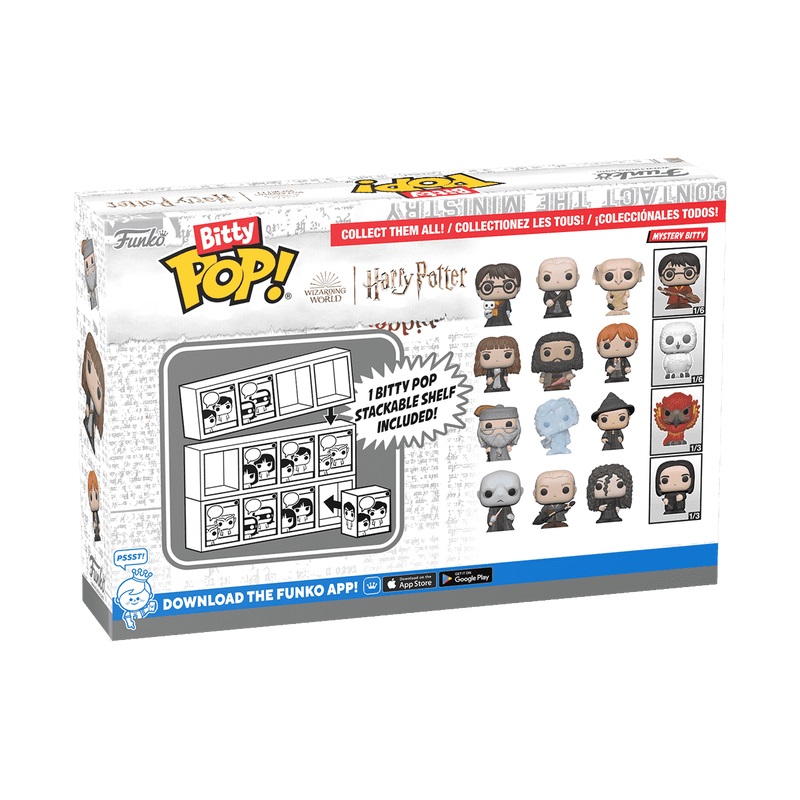 Funko Bitty Pop! 4 Pack - Harry Potter: Hermione Granger, Rubeus Hagrid, Ron Weasley e Mini Figura Misteriosa