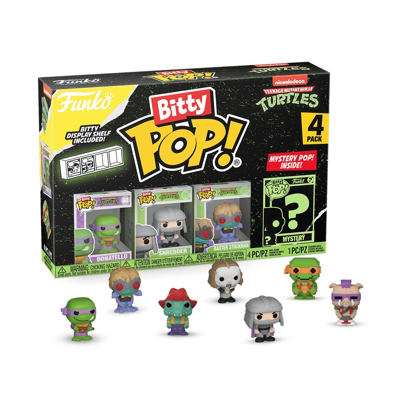 Funko Bitty Pop! Teenage Mutant Ninja Turtles - Donatello, Leonardo, Michelangelo, April O'Neil con Mini Figura Misteriosa - Altezza 0.9 Inch (2.2 Cm) - Collezione per Bambini