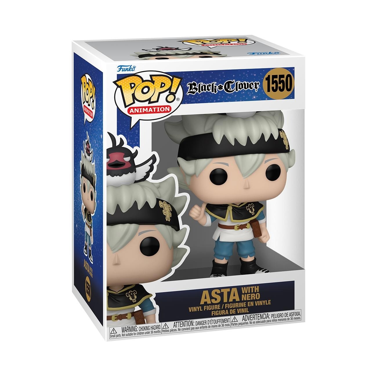 Funko POP! Animation - Black Clover - Asta con Nero - Figura in Vinile da Collezione - Altezza 9,5 cm - Idea Regalo per Fan di Anime e Manga