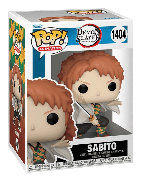 Funko Pop! Animation: Demon Slayer - Sabito (No Mask) - Figura in Vinile da Collezione - Altezza 9,5 cm - Merchandising Ufficiale