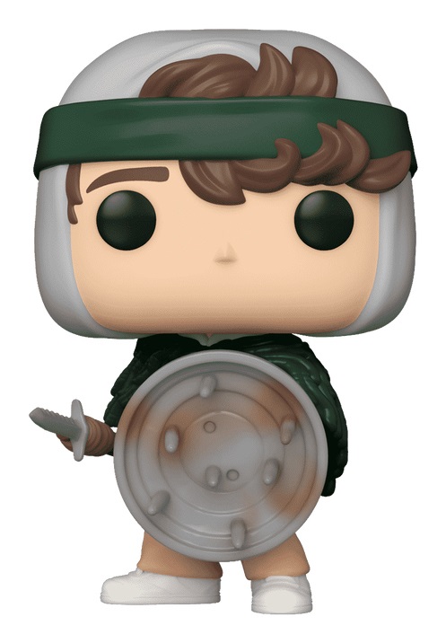 Funko Pop! TV Stranger Things - Dustin Henderson con Scudo - Modellino da Collezione in Vinile, Altezza 9 cm