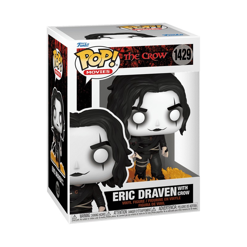 Funko POP! Movies - Eric Draven con Corvo - The Crow, figura in vinile alta 9 cm