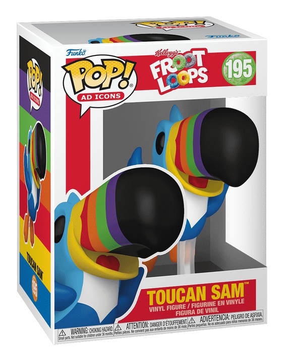 Funko Pop! Ad Icons - Kellogg's Toucan Sam Flying - Figura in Vinile da Collezione - Altezza 9,5 cm - Idea Regalo per Bambini e Adulti