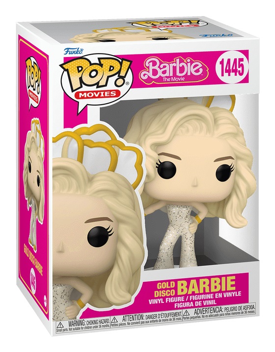 Funko Pop! Movies: Gold Disco Barbie - Figura in Vinile da Collezione, Altezza 9,5 cm, Merchandising Ufficiale