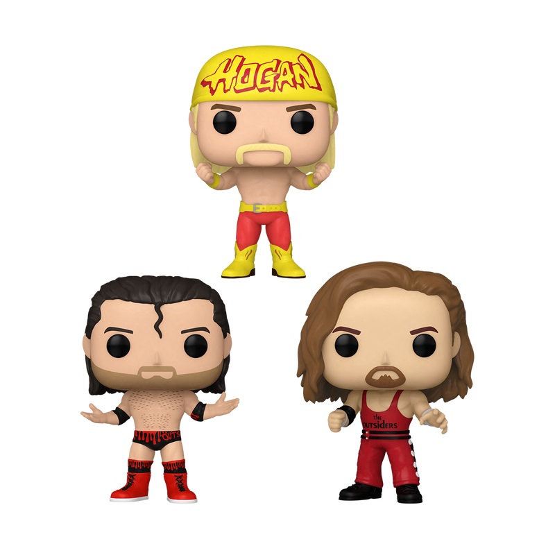 Funko POP! WWE: Hulk Hogan & Outsiders 3PK - Figura in Vinile da Collezione - 9 cm - Idea Regalo e Merchandising Ufficiale