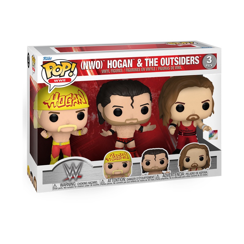Funko POP! WWE: Hulk Hogan & Outsiders 3PK - Figura in Vinile da Collezione - 9 cm - Idea Regalo e Merchandising Ufficiale