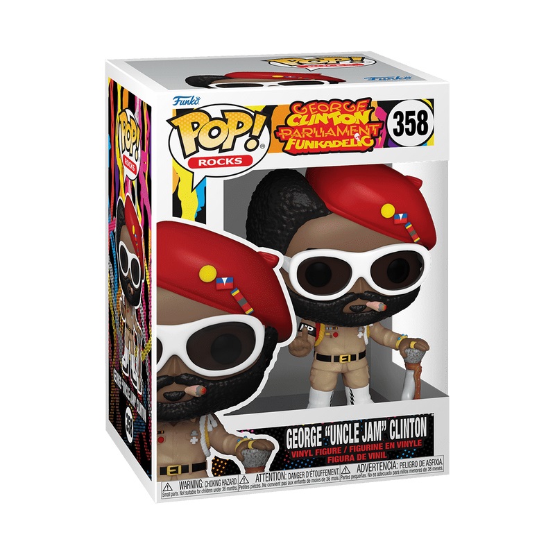 Funko POP! Rocks - Figura in Vinile di George Clinton - Parliament Funkadelic - Collezionabile da 9,5 cm - Idea Regalo per Music Fans