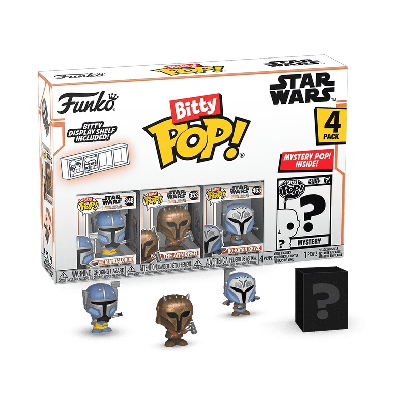 Funko Bitty Pop! - Star Wars: The Mandalorian - Heavy Mandalorian 4 Pack con El Armorer e Bo-Katan Kryze