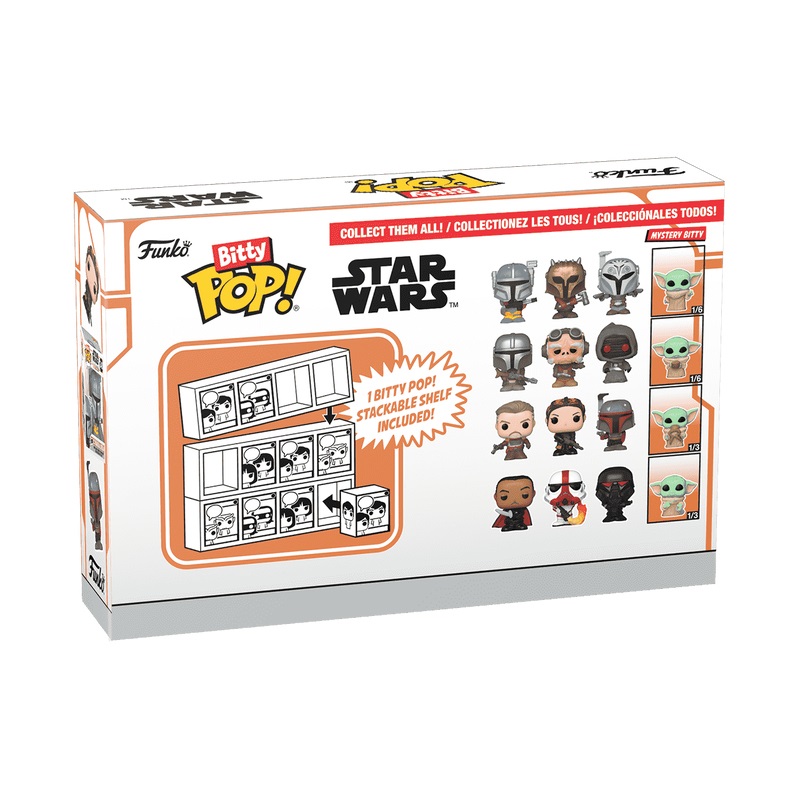 Funko Bitty Pop! - Star Wars: The Mandalorian - 4 Pack con The Mandalorian, Kuiil, Offworld Jawa e Mistero - Figurine Collezionabili da 0,9 Pollici