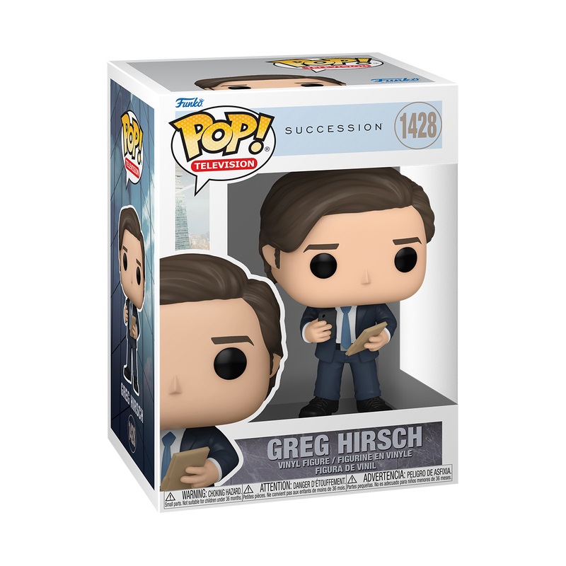 Funko POP! TV: Succession - Greg Hirsh Hirsch - Figura in Vinile da Collezione, Altezza 9,5 cm, Merchandising Ufficiale per Collezionisti e Fan