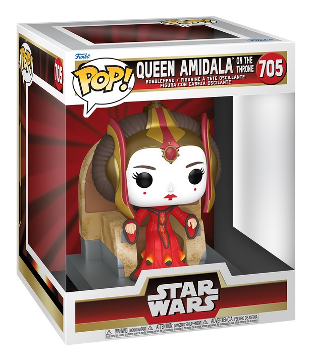Funko Pop! Deluxe - Star Wars Episode 1 The Phantom Menace - Padmé Amidala On Throne - Figura in Vinile da Collezione - Altezza 15 cm