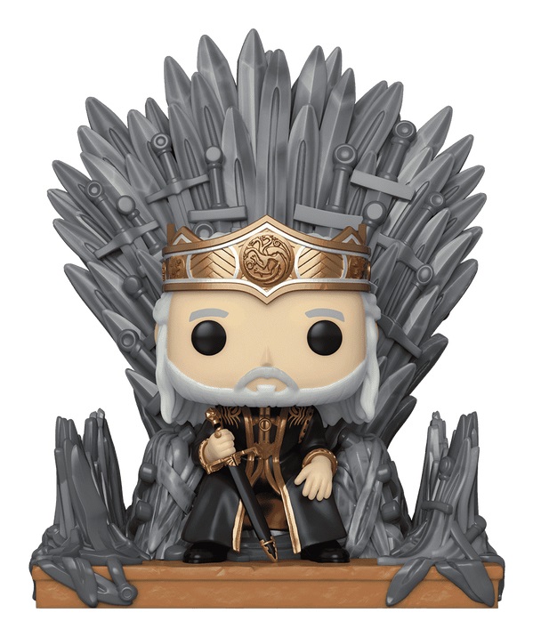 Funko Pop! Deluxe - King Viserys Targaryen on Throne - House of the Dragon - Figura in Vinile da Collezione - Altezza 15 cm