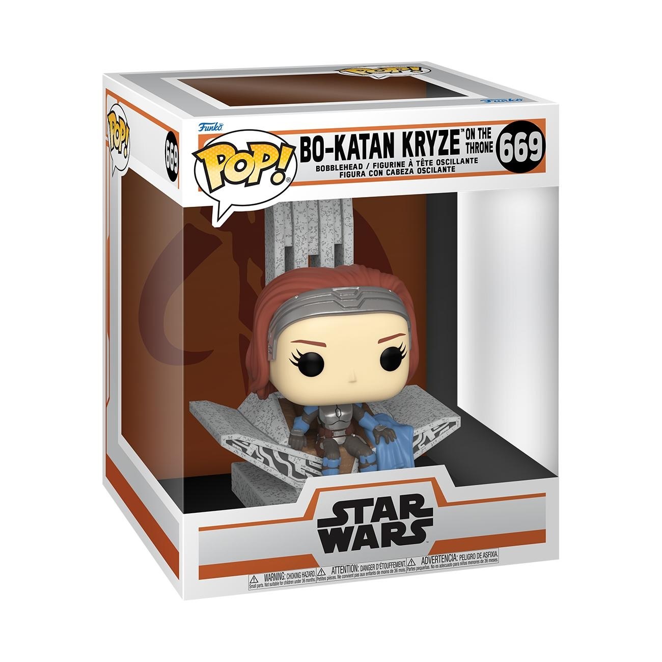 Funko POP! Deluxe - Star Wars: The Mandalorian - Bo-Katan Kryze con Throne - Figura in Vinile da Collezione 10-inch