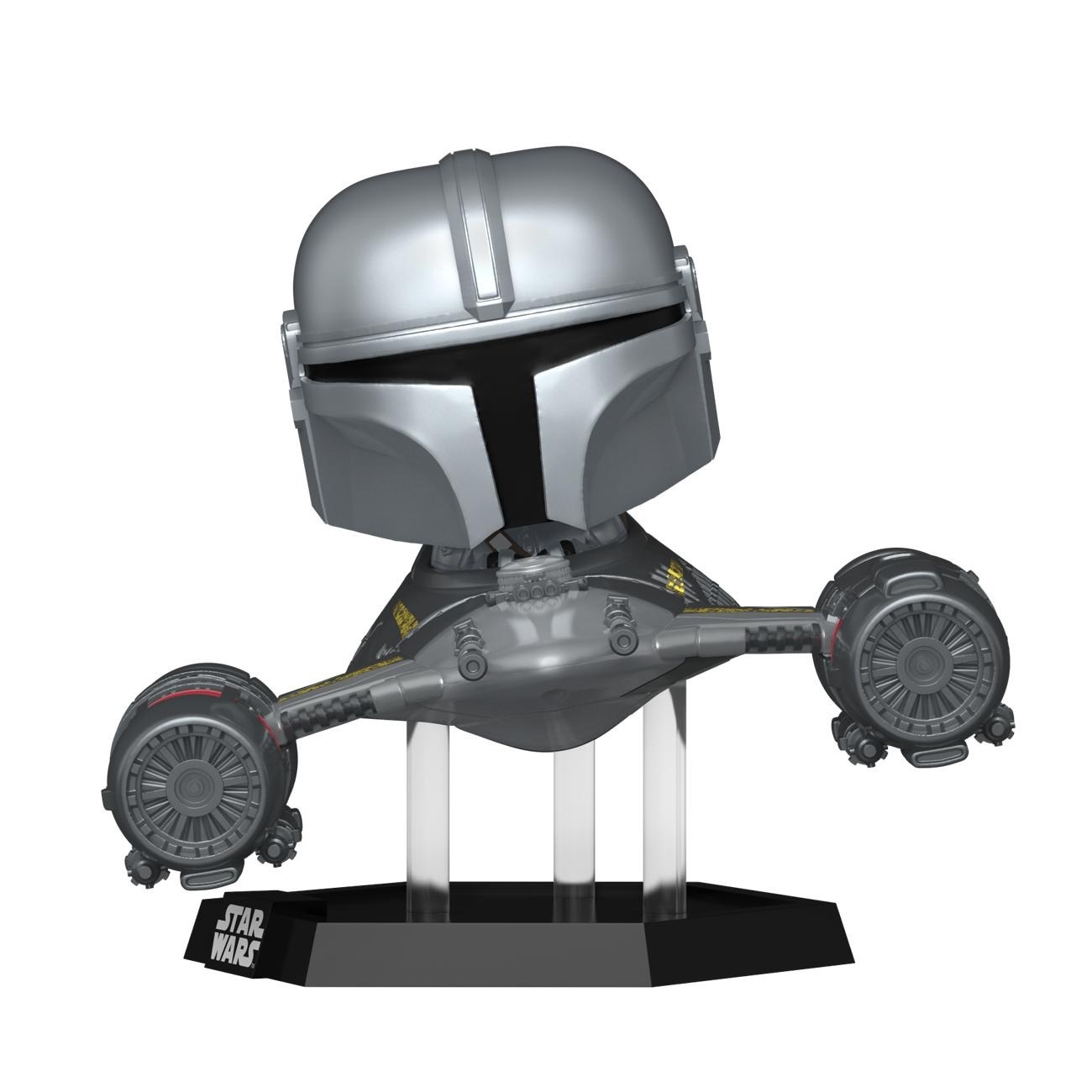 Funko Pop! Rides Star Wars: The Mandalorian - Mandalorian in N1 Starfighter - Figura in Vinile da Collezione 14 cm