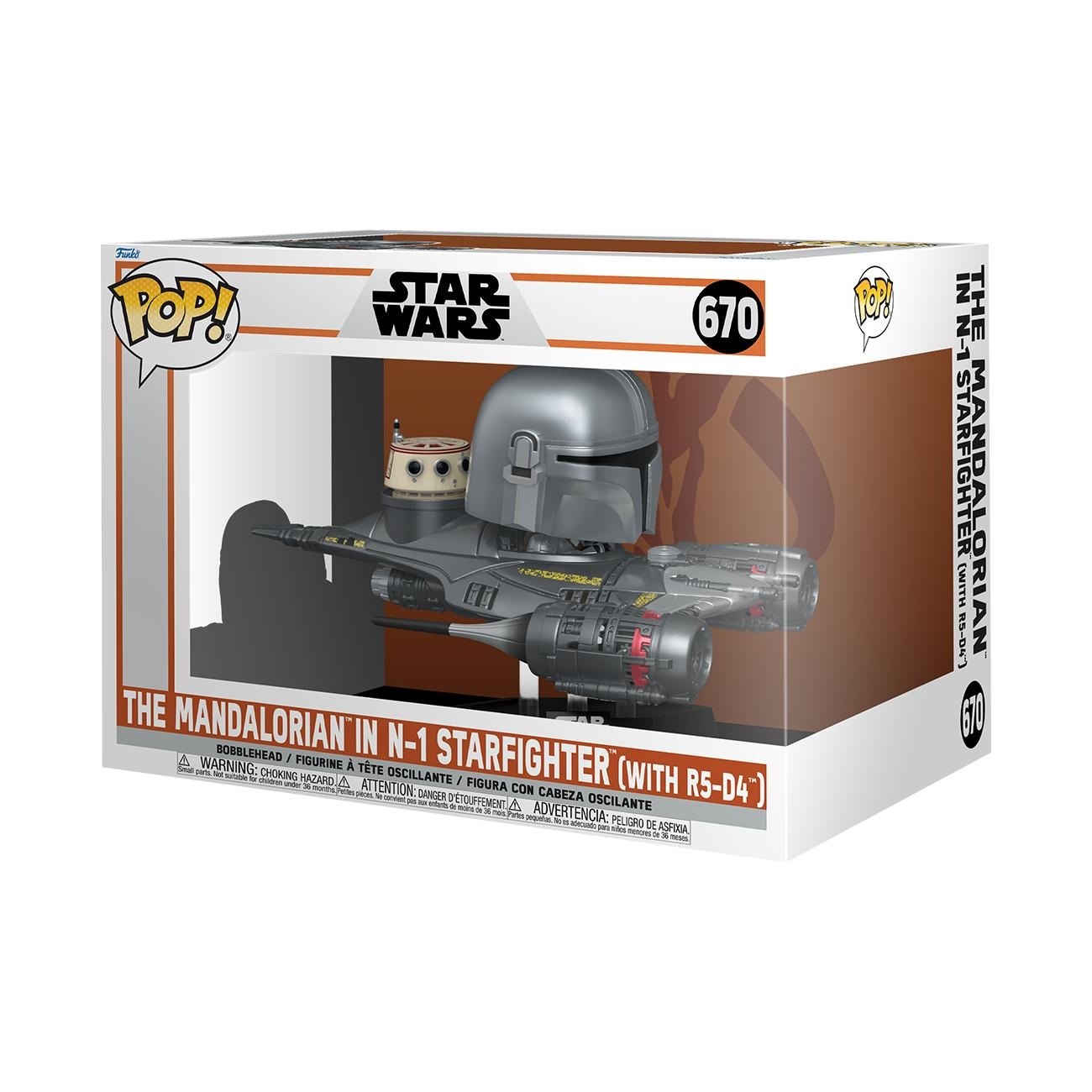 Funko Pop! Rides Star Wars: The Mandalorian - Mandalorian in N1 Starfighter - Figura in Vinile da Collezione 14 cm