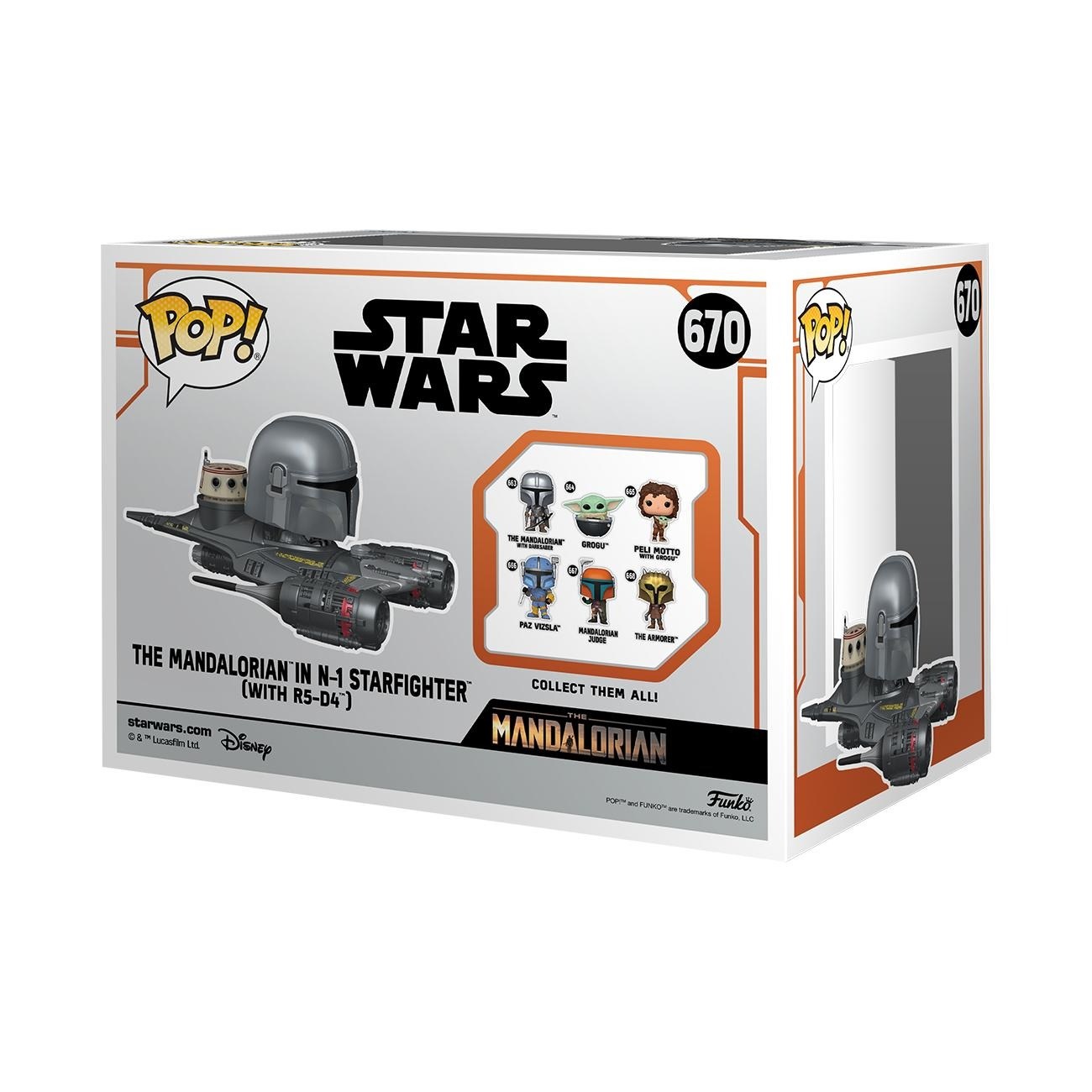 Funko Pop! Rides Star Wars: The Mandalorian - Mandalorian in N1 Starfighter - Figura in Vinile da Collezione 14 cm
