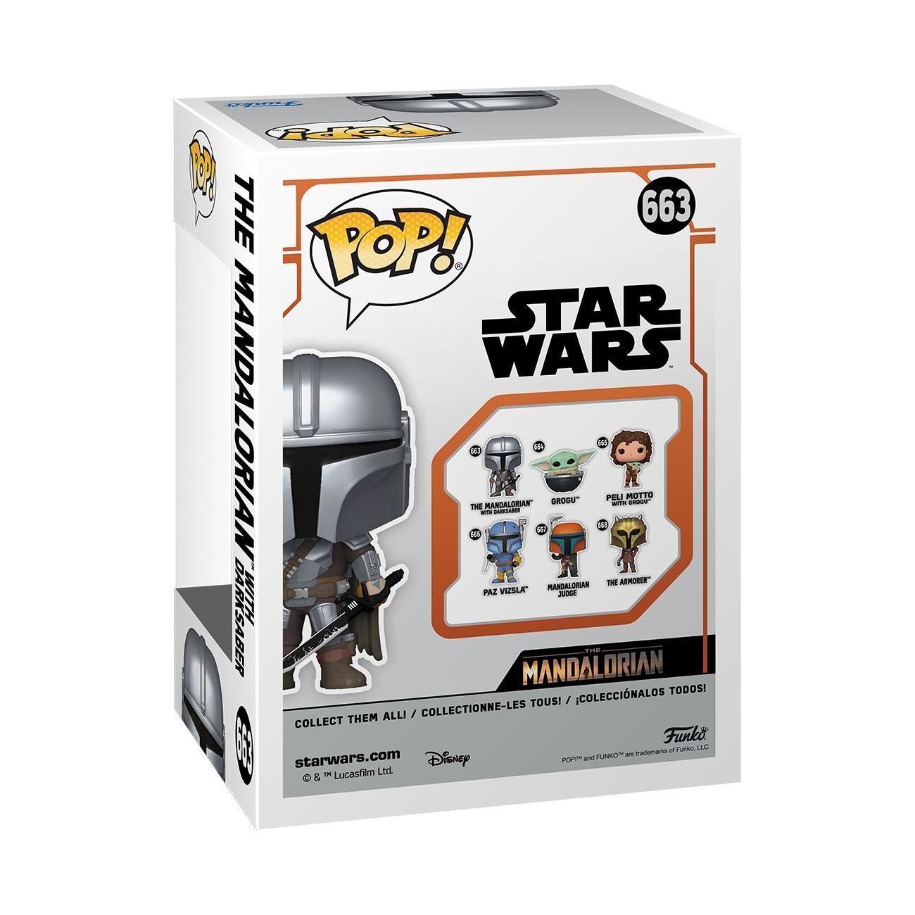 Funko Pop! 663 - The Mandalorian con Darksaber - Figura in Vinile da Collezione 9cm - Star Wars
