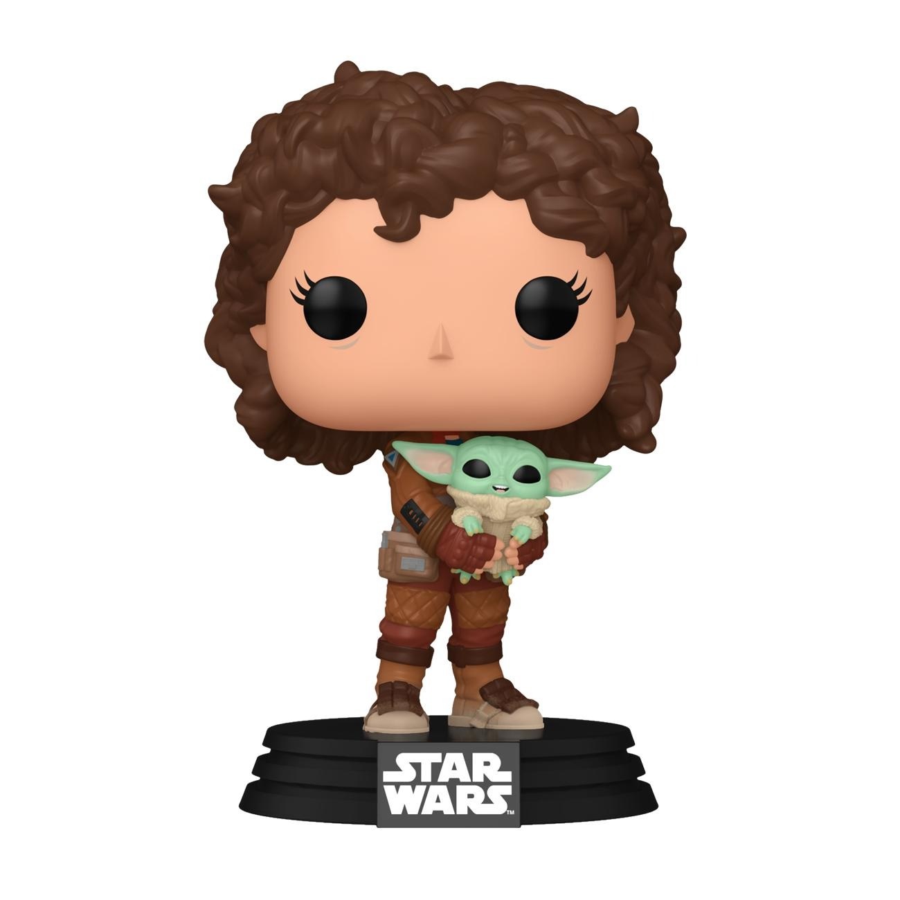 Funko Pop! Vinyl - Star Wars: The Mandalorian S9 - Peli Motto con Grogu (The Child, Baby Yoda) - Figura in Vinile da Collezione - 9 cm - Idea Regalo
