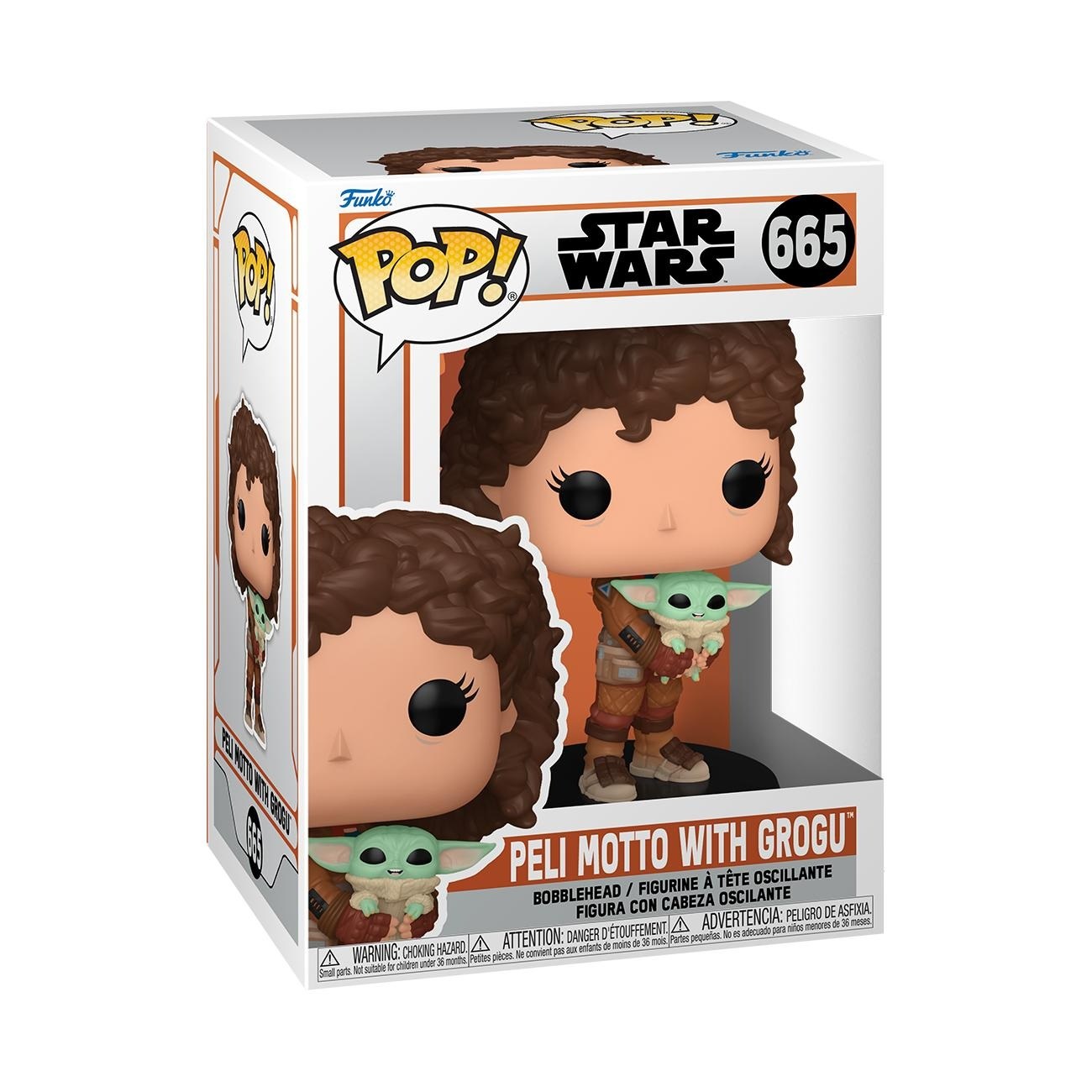 Funko Pop! Vinyl - Star Wars: The Mandalorian S9 - Peli Motto con Grogu (The Child, Baby Yoda) - Figura in Vinile da Collezione - 9 cm - Idea Regalo