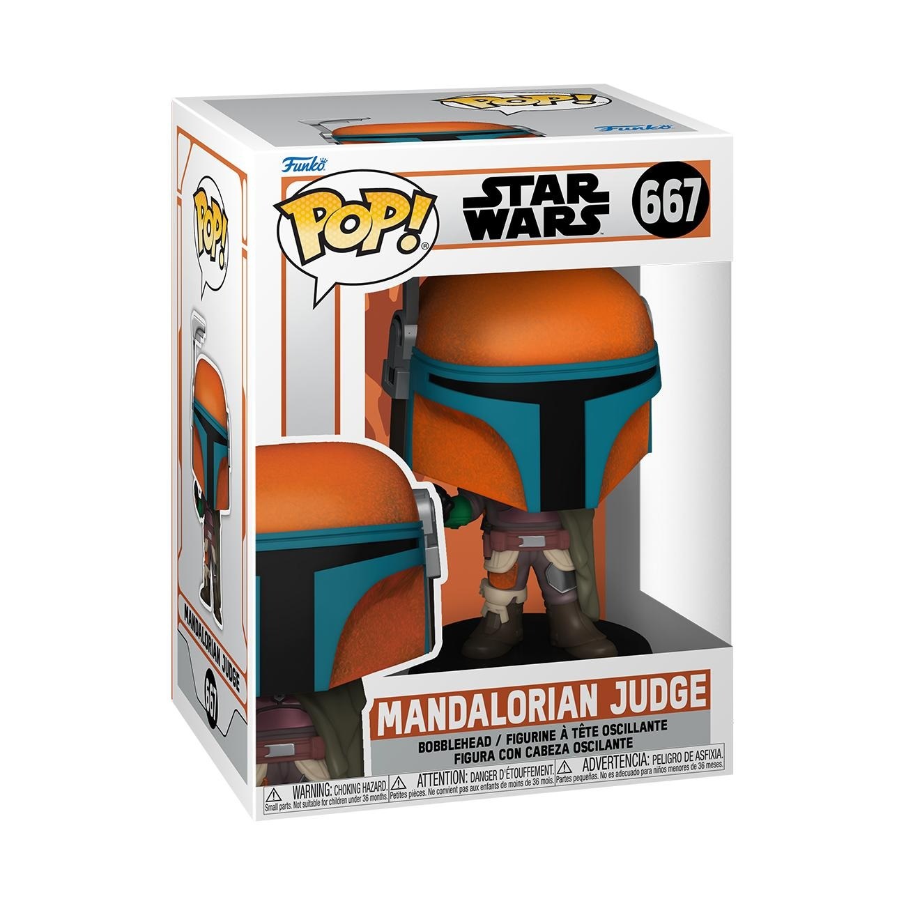 Funko Pop! Star Wars: The Mandalorian - Mandalorian Judge - Figura in Vinile Collezionabile Alta 9 cm