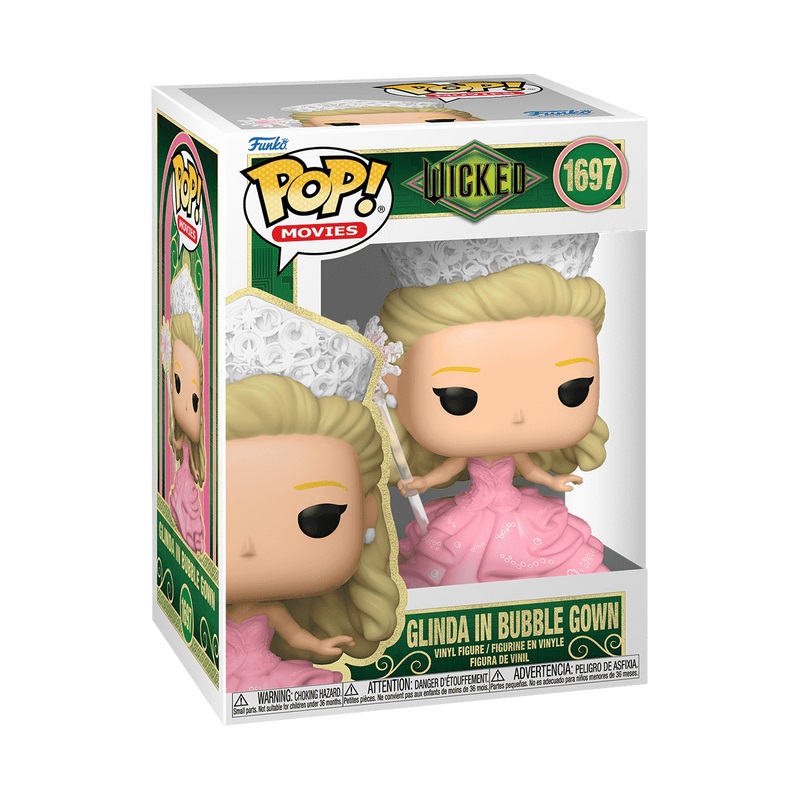 Funko Pop! Movies: Wicked - Glinda in Bubble Gown - Figura in Vinile da Collezione - Merchandising Ufficiale - Idea Regalo per Bambini e Adulti