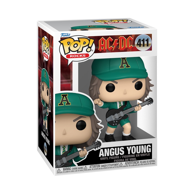 Funko Pop! Rocks - Angus Young (AC/DC) - Figura in Vinile Verde da Collezione - Altezza 100 mm