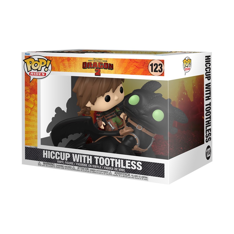 Funko Pop! Rides Deluxe - Hiccup With Toothless - How To Train Your Dragon - Figura in Vinile da Collezione - Dimensioni circa 14 cm - Idea Regalo - Merchandising Ufficiale