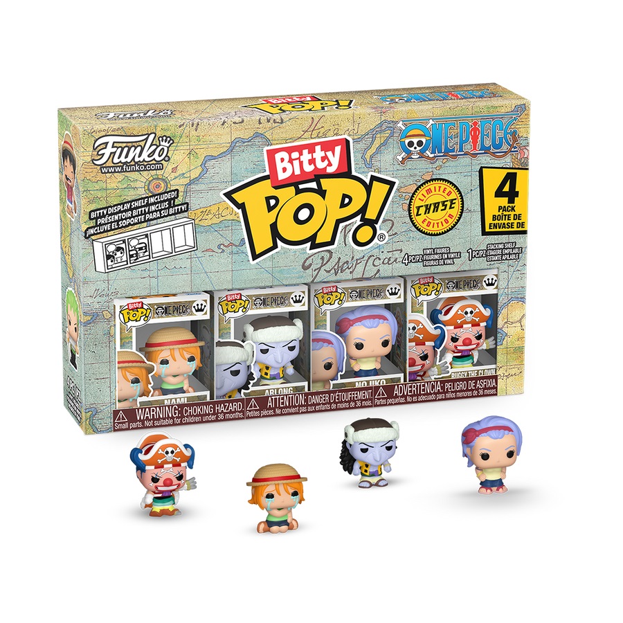 Funko Bitty Pop! One Piece - Nami 4pk con Mini Figura Misteriosa - Collezione da 0.9 Inch con Ripiano Impilabile