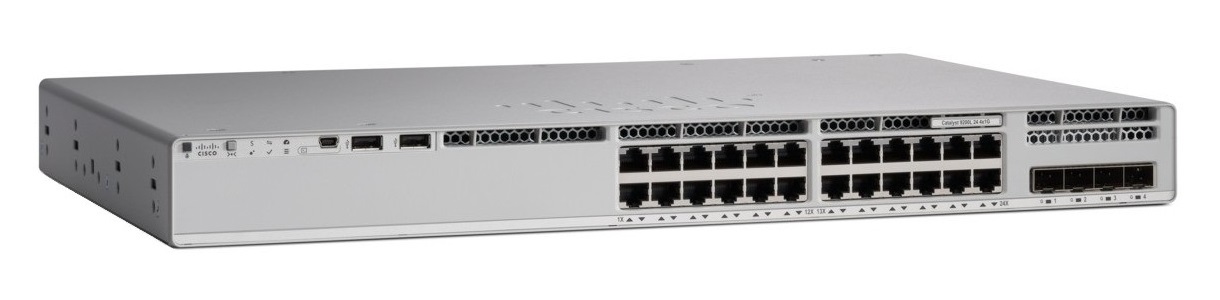 Cisco C9200L-24PXG-4X-E Switch di Rete Gestito L3 con 24 Porte PoE e Supporto Full Duplex - Grigio