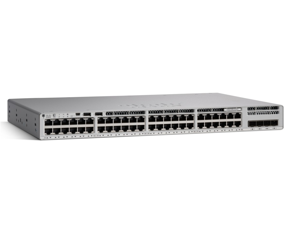 Cisco Catalyst C9200L Switch Gestito L3 10G Ethernet (100/1000/10000) Grigio - 48 Porte RJ-45, 4 Uplink SFP , Capacità di Commutazione 176 Gbit/s