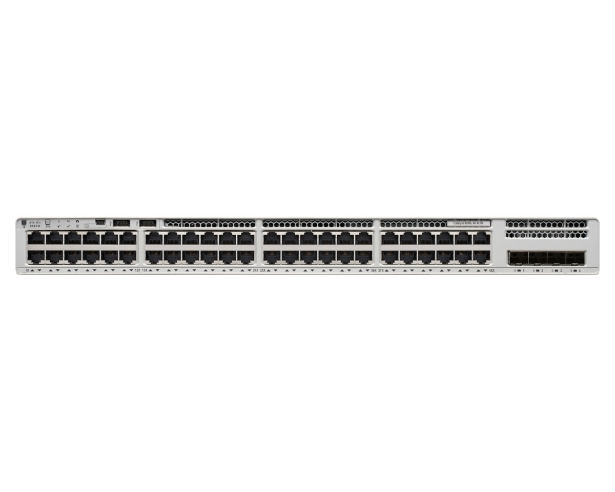 Cisco Catalyst C9200L Switch Gestito L3 10G Ethernet (100/1000/10000) Grigio - 48 Porte RJ-45, 4 Uplink SFP , Capacità di Commutazione 176 Gbit/s