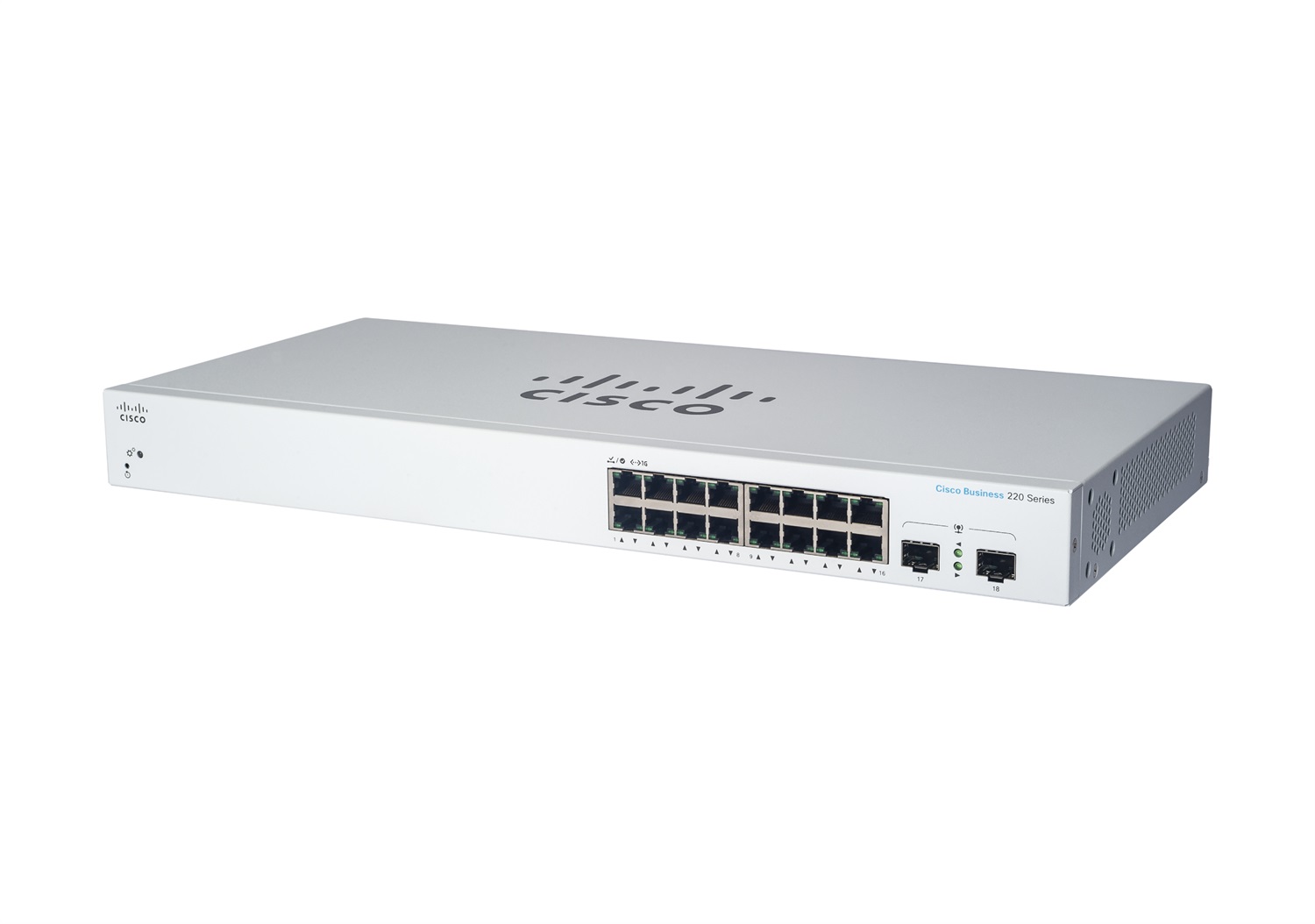 Cisco CBS220-16P-2G Switch Gestito L2 Gigabit Ethernet 16 Porte PoE 130W 2 SFP 1G Rack-Mountable
