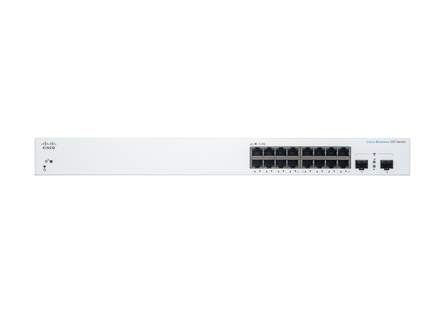 Cisco CBS220-16T-2G Switch Gestito L2 Gigabit Ethernet 16 Porte 10/100/1000 con 2 Porte SFP