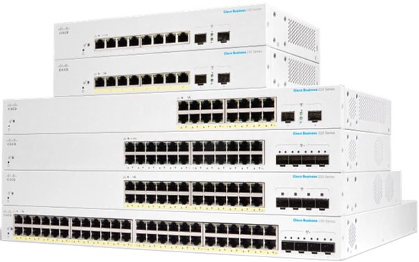 Cisco CBS220-48P-4G-EU Switch di Rete Gestito L2 con 48 Porte Gigabit Ethernet (10/100/1000) e 4 SFP da 1G, Supporto Power over Ethernet (PoE), Montaggio Rack