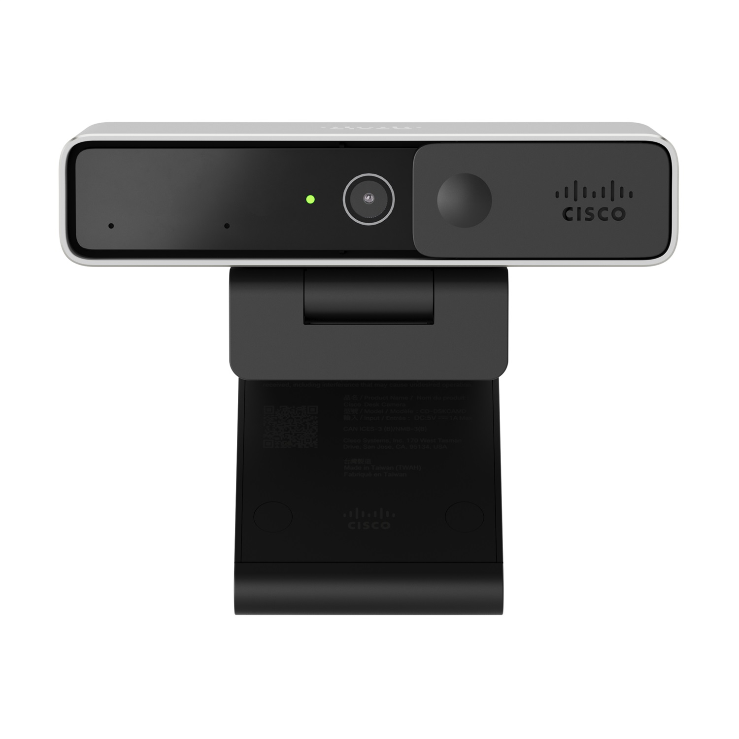 Cisco CD-DSKCAM-P-WW Webcam 13 MP USB-C Nero - Clip, Compatibile con Windows 10 e Mac OS X 10.12, Risoluzione 1080p