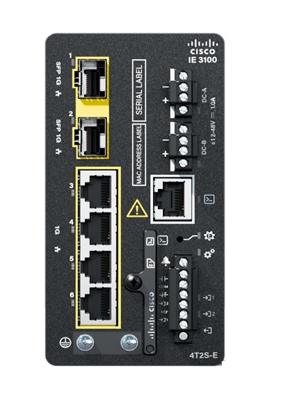 Cisco Catalyst IE3100 Switch Gestito L2 4 Porte Gigabit Ethernet (10/100/1000) con 2 Moduli SFP - Colore Nero