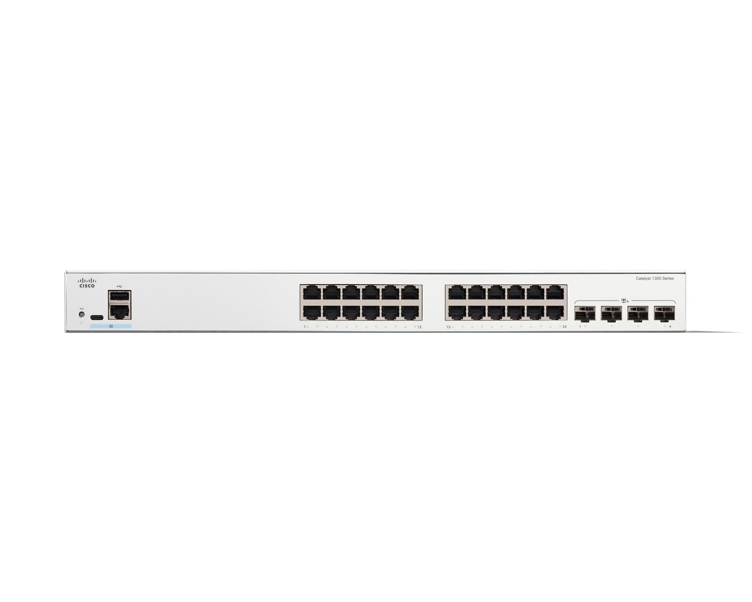 Cisco C1300-24T-4X Switch di Rete Gestito L2/L3 con 24 Porte Gigabit Ethernet (10/100/1000) e 4 Porte SFP - Bianco