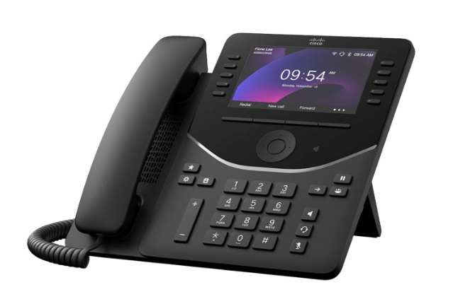 Cisco 9861 Telefono IP Nero Carbonio - VoIP con 10 Linee, LCD, Wi-Fi, Bluetooth 5.2 e TPM 2.0