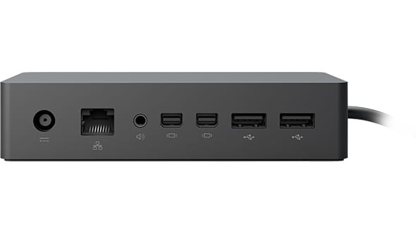 Microsoft Surface Dock - Stazione Docking con 2 Porte Video HD, Gigabit Ethernet, 4 Porte USB 3.0 e Uscita Audio