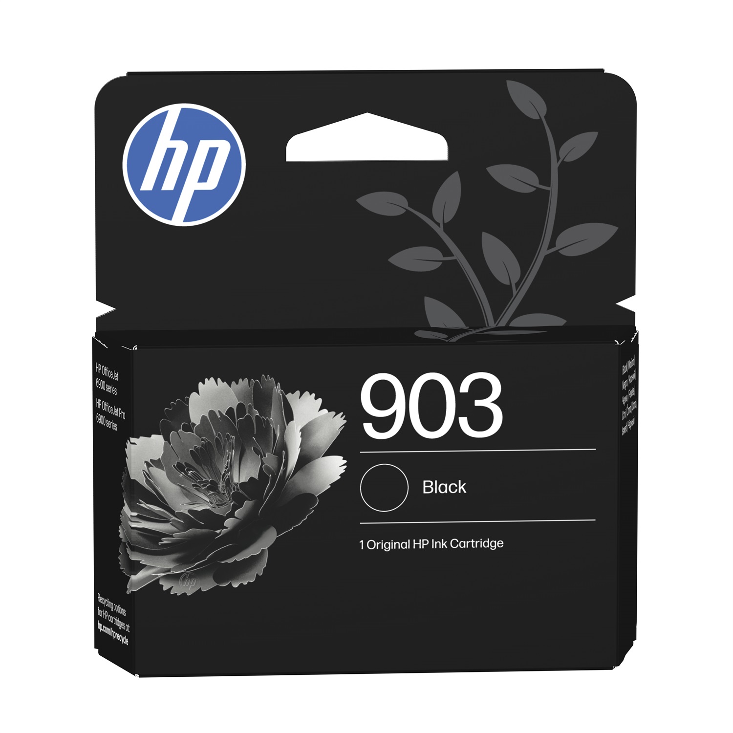 HP Cartuccia di inchiostro nero originale 903 - Inchiostro a base di pigmento, 8 ml, circa 300 pagine, compatibile con OfficeJet Pro 6860, 6960, 6970 e altri modelli
