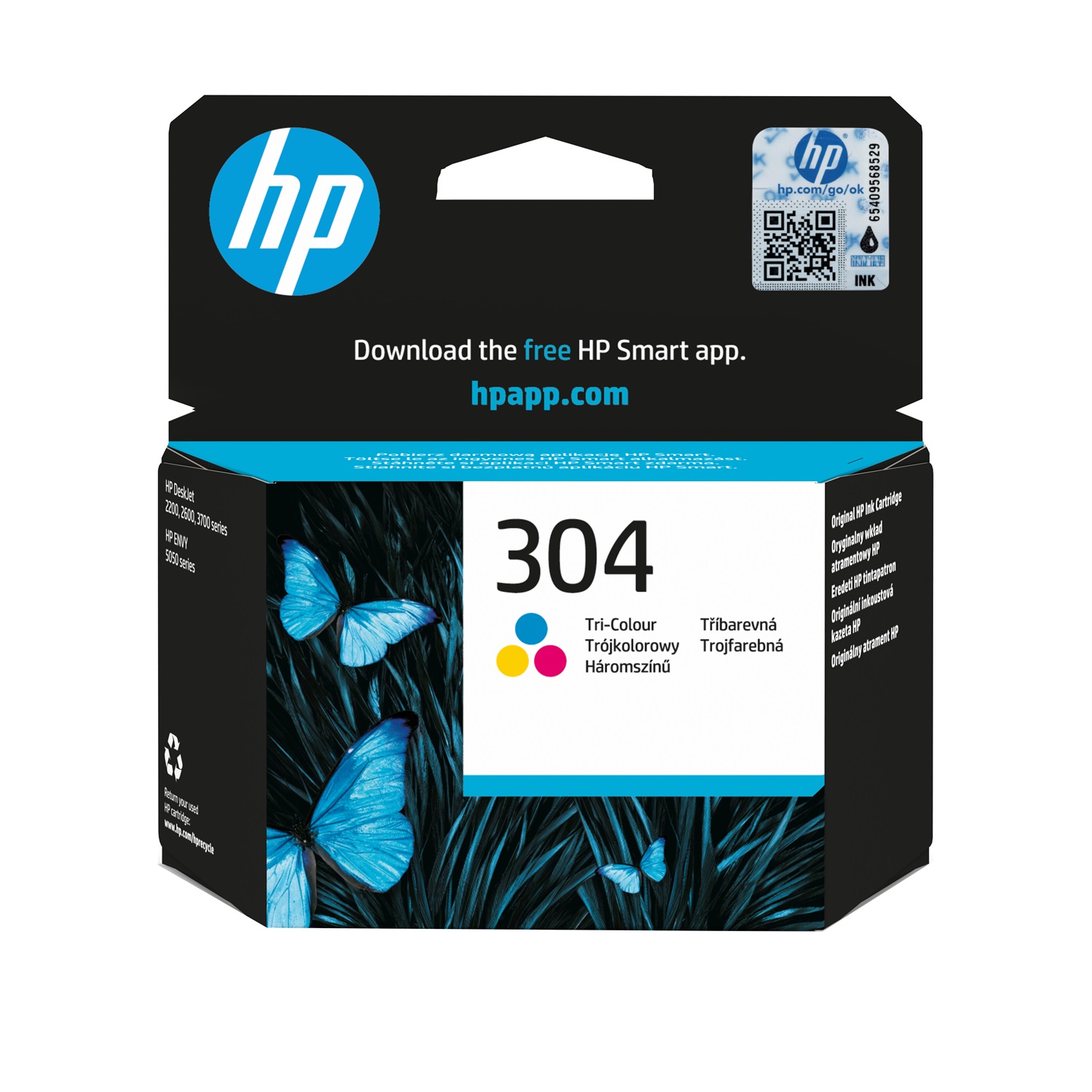 HP Cartuccia inchiostro originale tricromia 304 N9K05AE - Ciano, Magenta, Giallo - Capacità 2 ml - Resa fino a 120 pagine